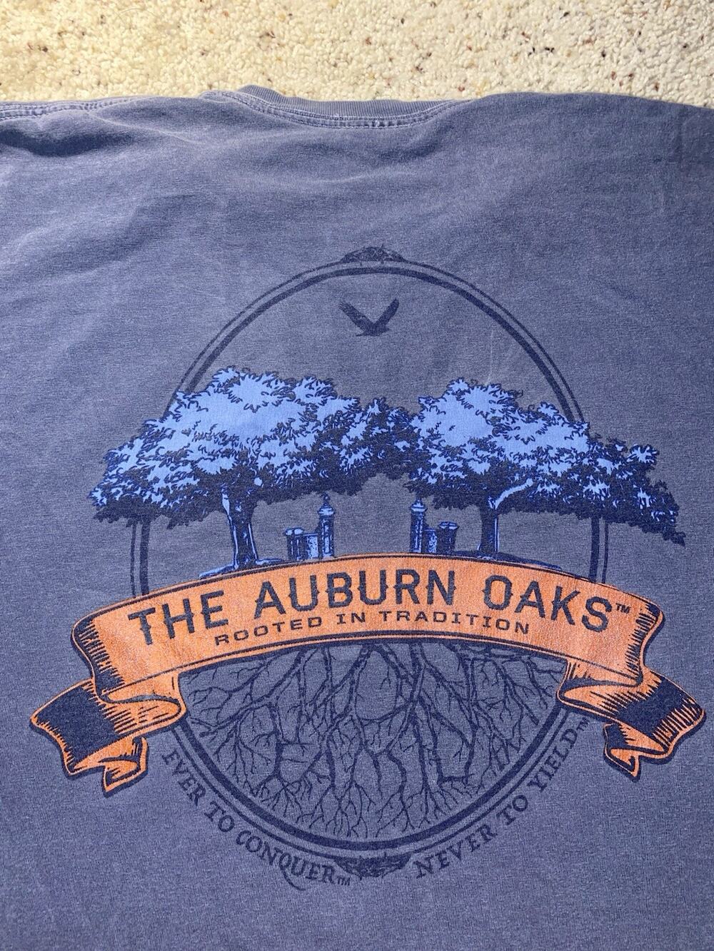 Auburn Oaks Tee Shirt Mens Large Blue Auburn University College Football Gameday